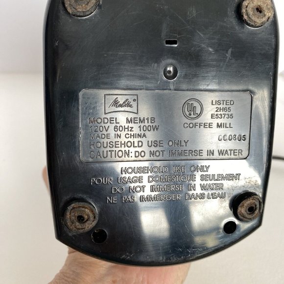 Melitta Electric Coffee Mill Grinder Kitchen Tool Model MEM1B Fine-Course WORKS - Picture 6 of 16